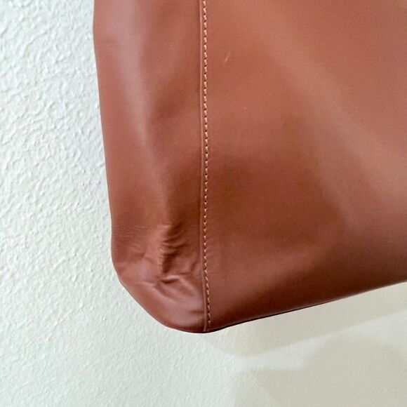 Everlane Day Magazine Italian Leather Tote in Cognac North South Brown - Picture 6 of 8